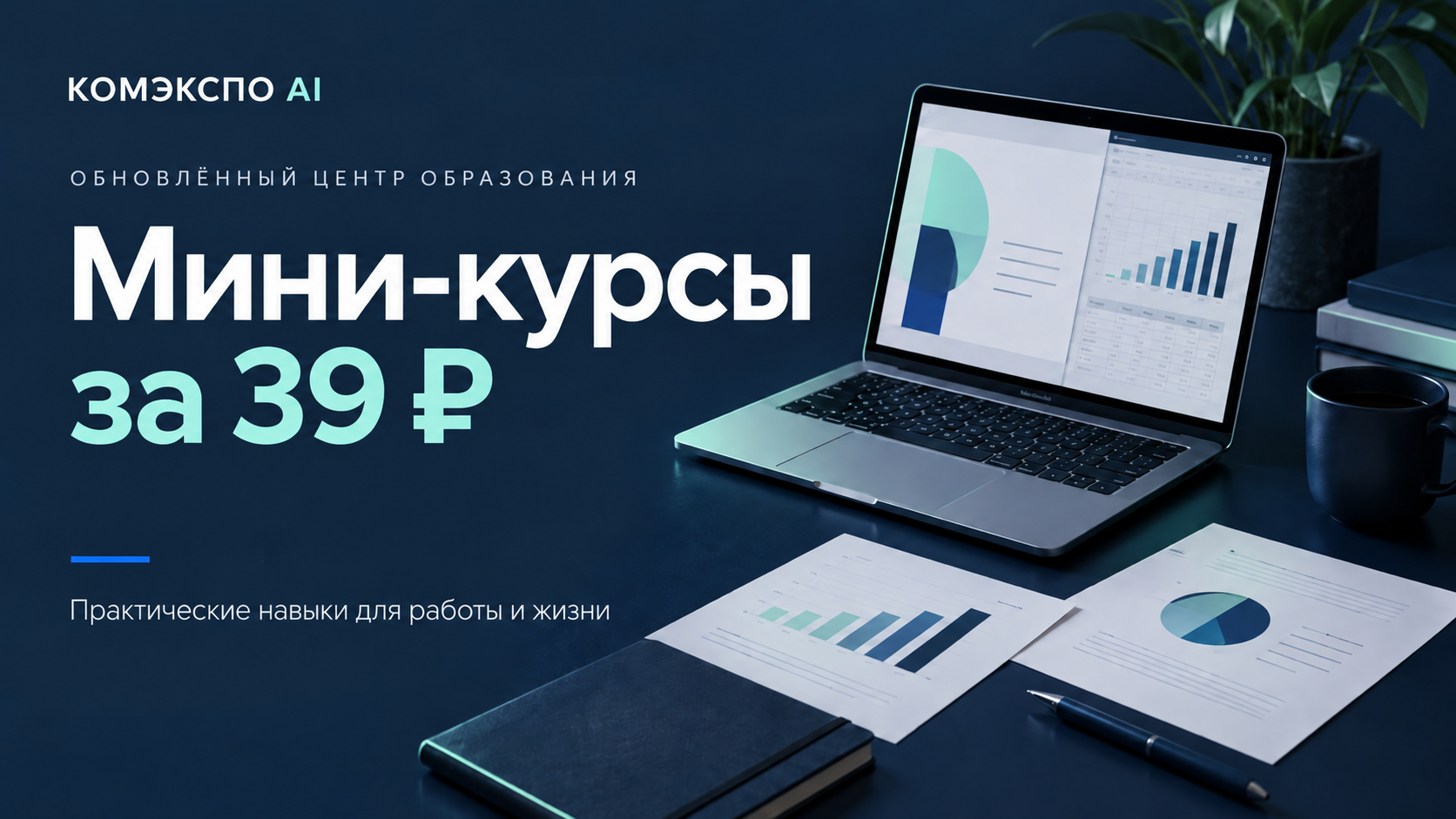 Обновлённый центр образования КОМЭКСПО: начните обучение за 39 ₽