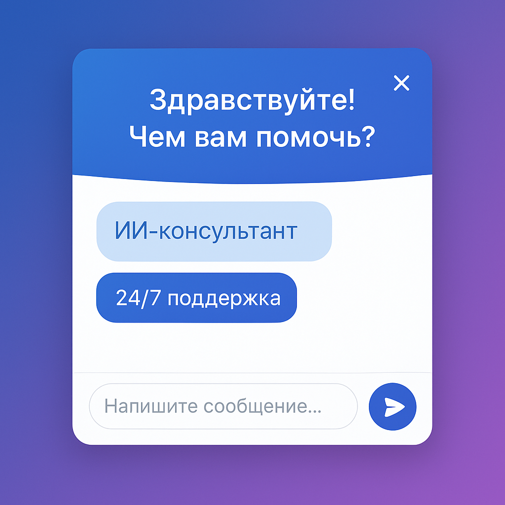 ИИ-консультант для чата поддержки сайта — 24/7 первая линия обработки